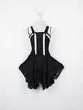 Byer Girl Girls Black Ruffled Tiered Party Dress - Size 7 Estimated Age 7 Years AB2