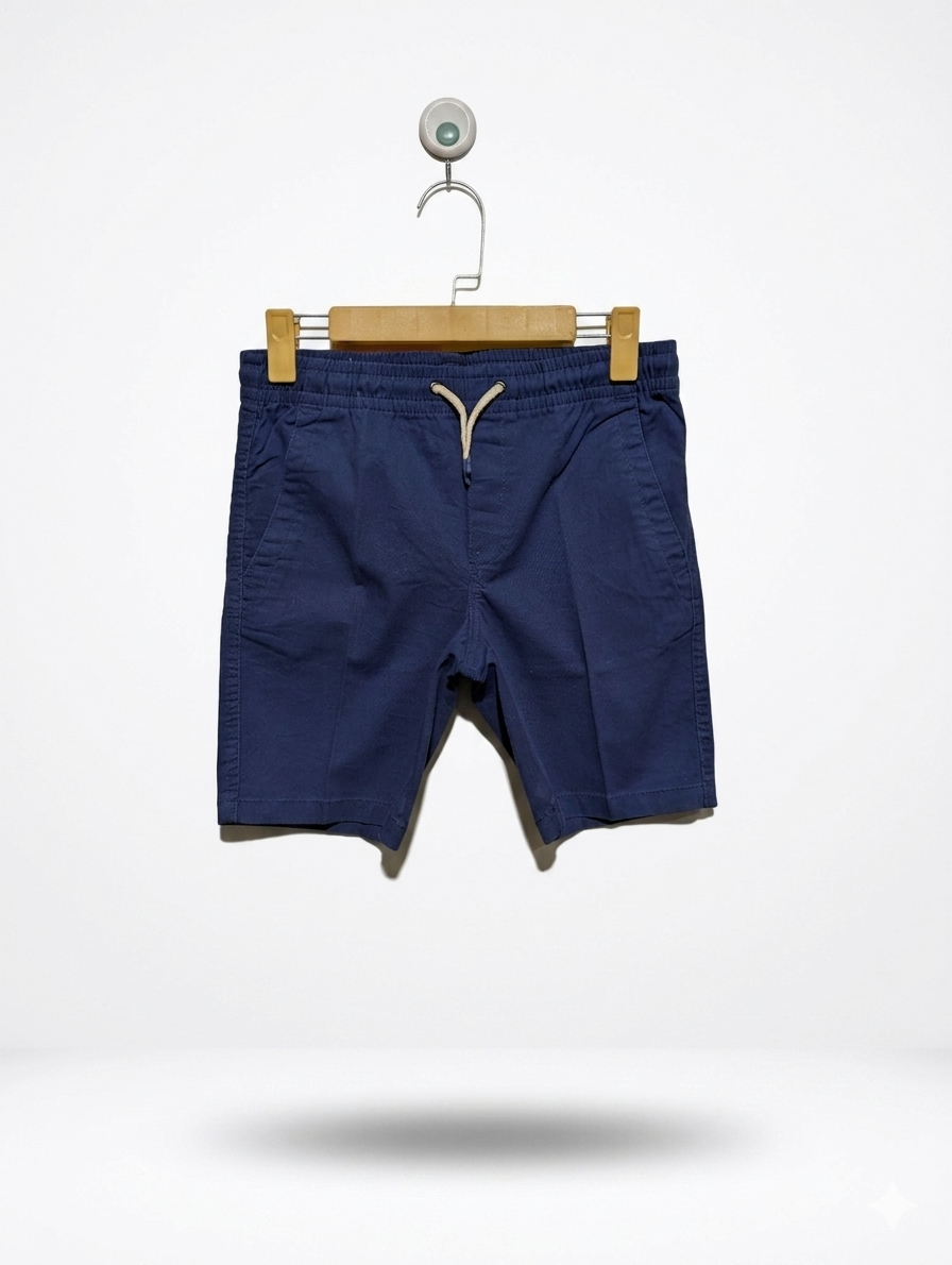 GAP Kids Boys Navy Blue Elastic Waist Canvas Chino Shorts - Size XL 14/16 Estimated Age 14-16 Years AB1