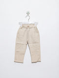 Little Sparks Boys Beige Check Casual Trousers - Size Estimated Age 1-2 Years AB2
