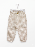 H&M Gingham Linen-Blend Pull-On Trousers - Size 2T AB1