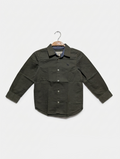 L.O.G.G. Boys Olive Green Button-Down Long Sleeve Shirt - Size 5-6 Years (Estimated Age 5-6 Years) AB2