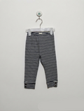 Mayoral Girl Navy & White Striped Leggings - Size Estimated Age 12-18 Months AB2