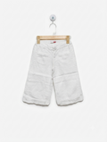 name it. Girls Off-White Linen-Blend Casual Trousers - Size 122cm Estimated Age 6-7 Years AB2