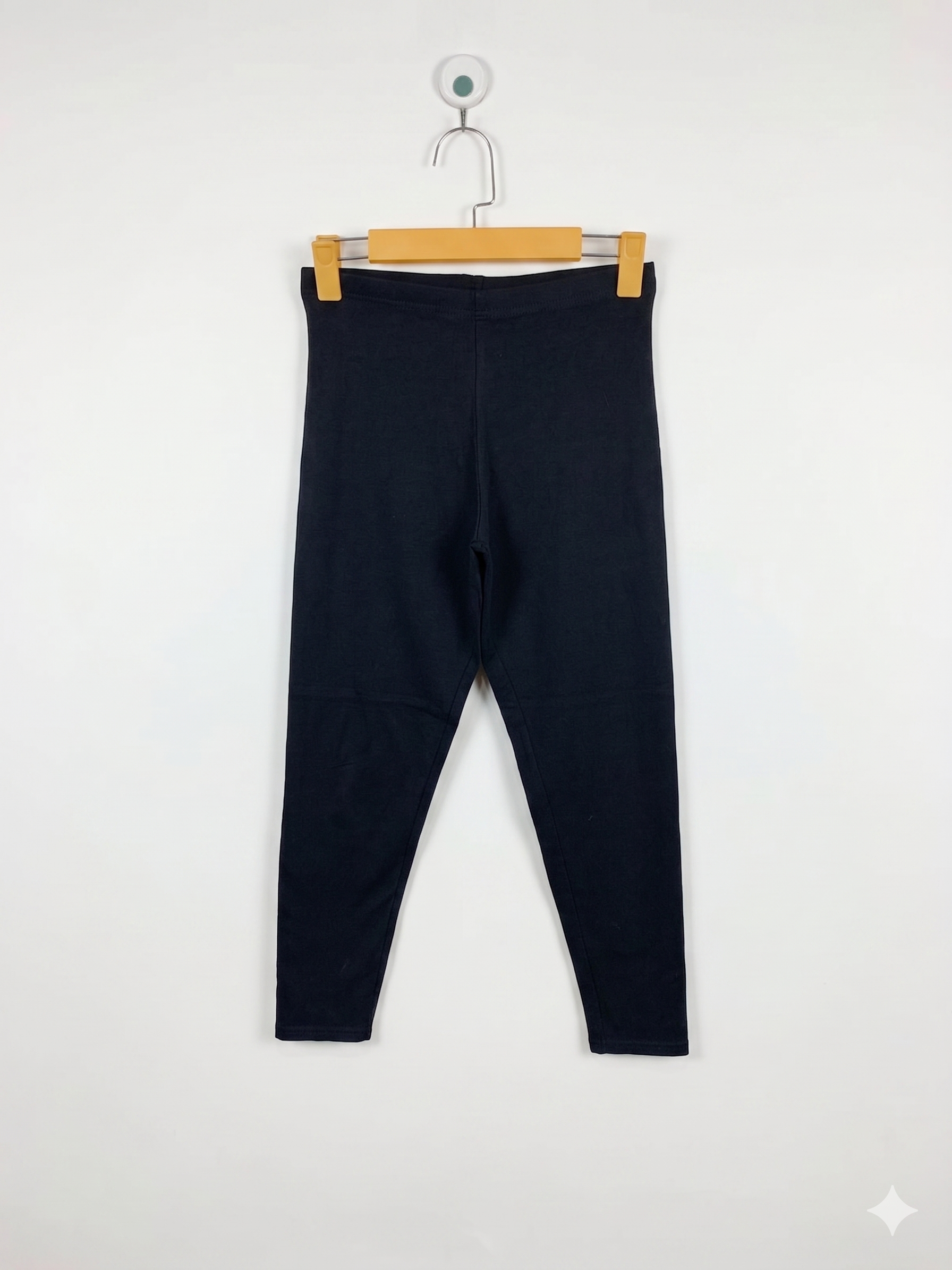 Primark Cares Girls Solid Jet Black Stretch Leggings - Size 13-14 YRS / 164CM (Estimated Age 13-14 Years) AB1