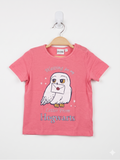 Official Harry Potter x Birba Italy Hedwig Graphic T-Shirt - Coral Pink (12-18 Months) AB1