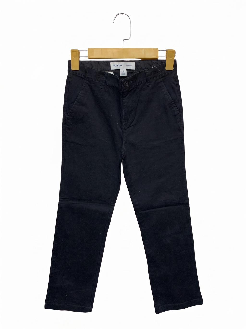 Old Navy Boys Black Straight Built-In Flex Chino Pants - Size Estimated Age 10 Years AB1
