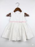 babyGap Toddler Girls White Eyelet Cotton Sleeveless Dress - Size 18-24 Months (Estimated 1.5 - 2 Years) AB1