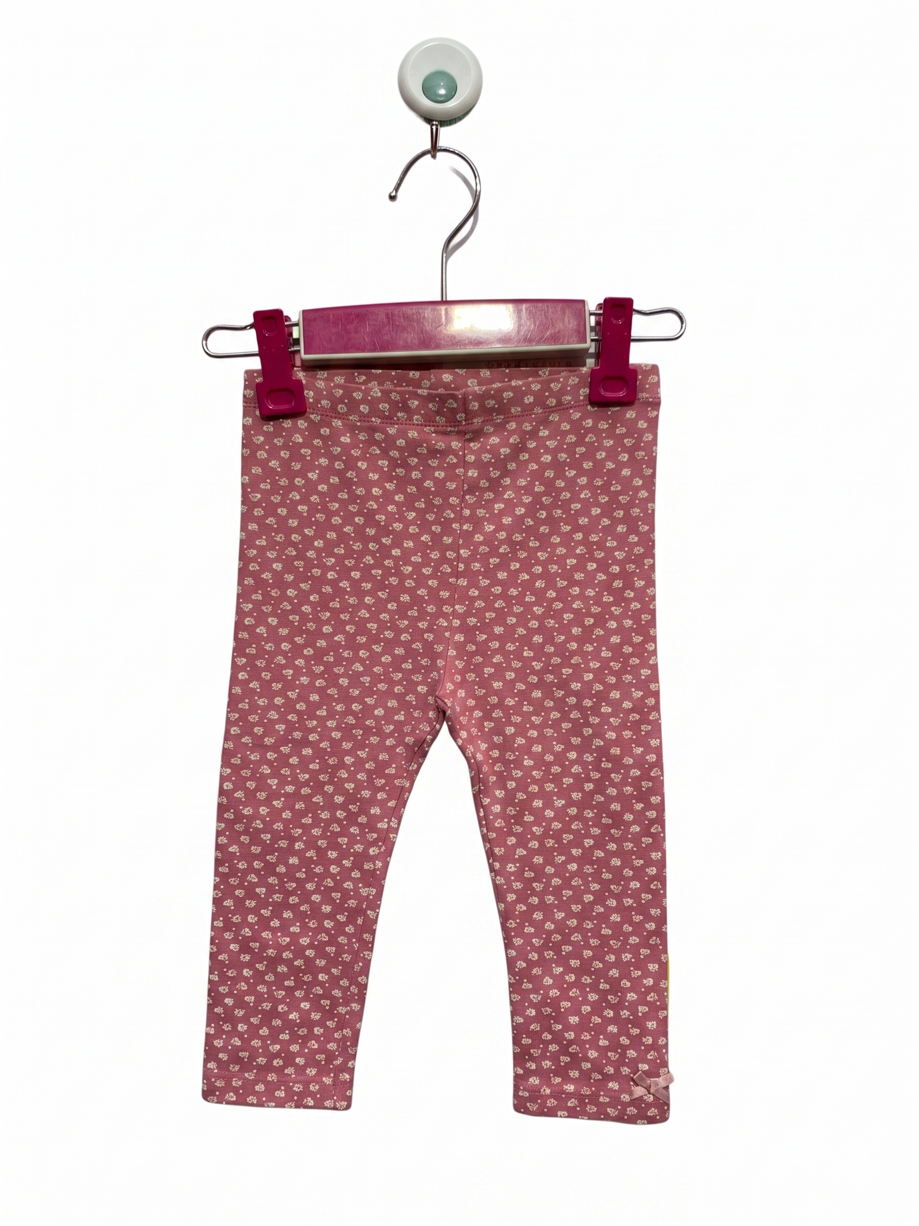 Tu Baby Girls Floral Pink Cotton Leggings Size 80-86cm (12-18 Months) AB1