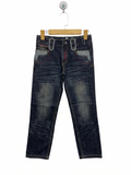 Kandy Jeans Girls Embellished Dark Wash Distressed Denim Pants - Size 15 Estimated Age 11-12 Years AB1