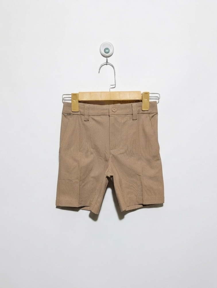 Wonder Nation Boys Classic Khaki Chino Shorts - Size 7 (Estimated Age 7 Years) AB2