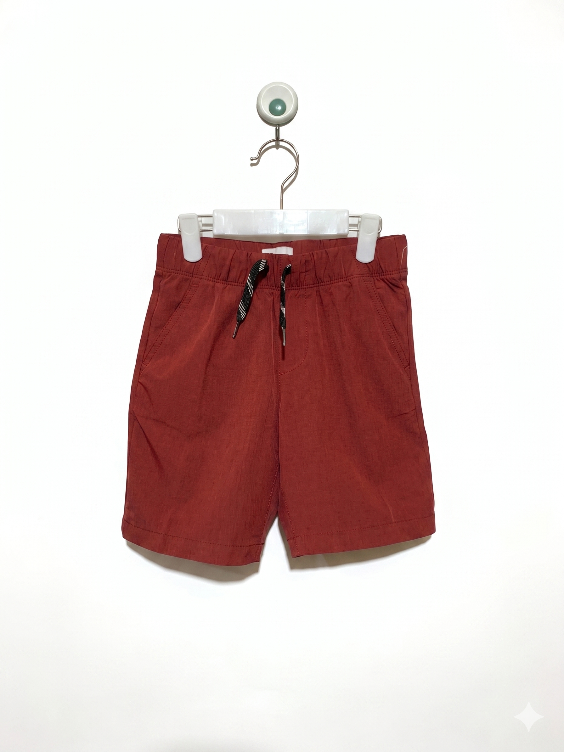 Old Navy Boys Rust Red Canvas Drawstring Shorts - Size Estimated Age 4T AB1