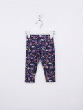 Milky Girls Navy Blue Floral Print Pull-On Capri Leggings - Size 6-12 Months Estimated Age 6-12 Months AB2
