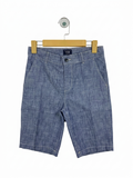 The Children's Place Boys Heather Blue Chambray Chino Shorts - Size Estimated Age 10 Years AB1