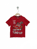 Disney Pixar Cars Boys Bright Red "Time For A Tune-Up Lightning McQueen" Graphic Tee - Size Estimated Age 4 Years AB2