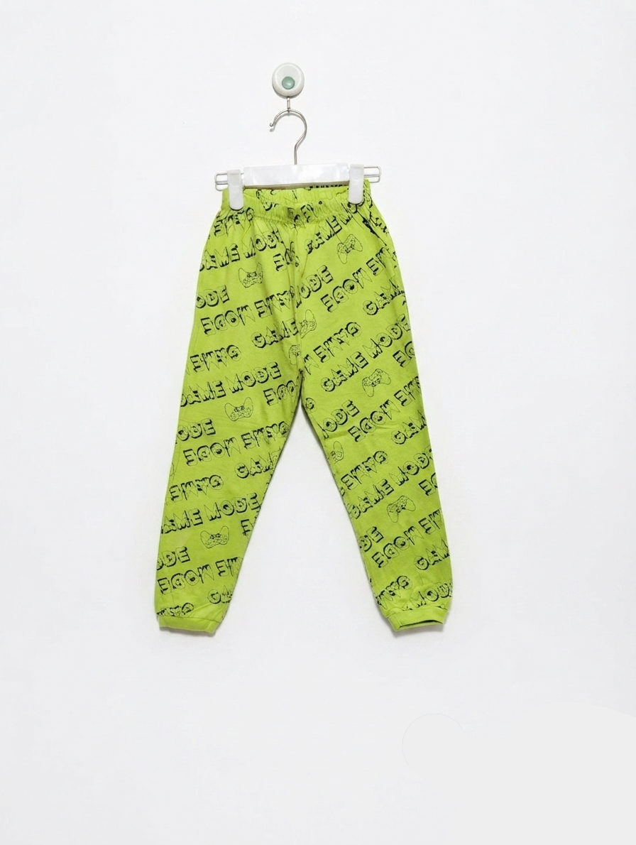 George Boys Lime Green "Game Mode" Graphic Jogger Pants - Size 5-6 Years (Estimated Age 5-6 Years) AB2