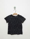 Vertbaudet Girls Black "Dot Pattern" Graphic Tee - Size 114 cm (Estimated Age 6 Years) AB2