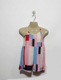 Girls Colorful Geometric Print Spaghetti Strap Jumpsuit - Size 110 Estimated Age 4-5 Years AB2