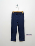 H&M Boys Navy Blue Slim Fit Trousers - Size 7-8 Years (128 cm) AB2
