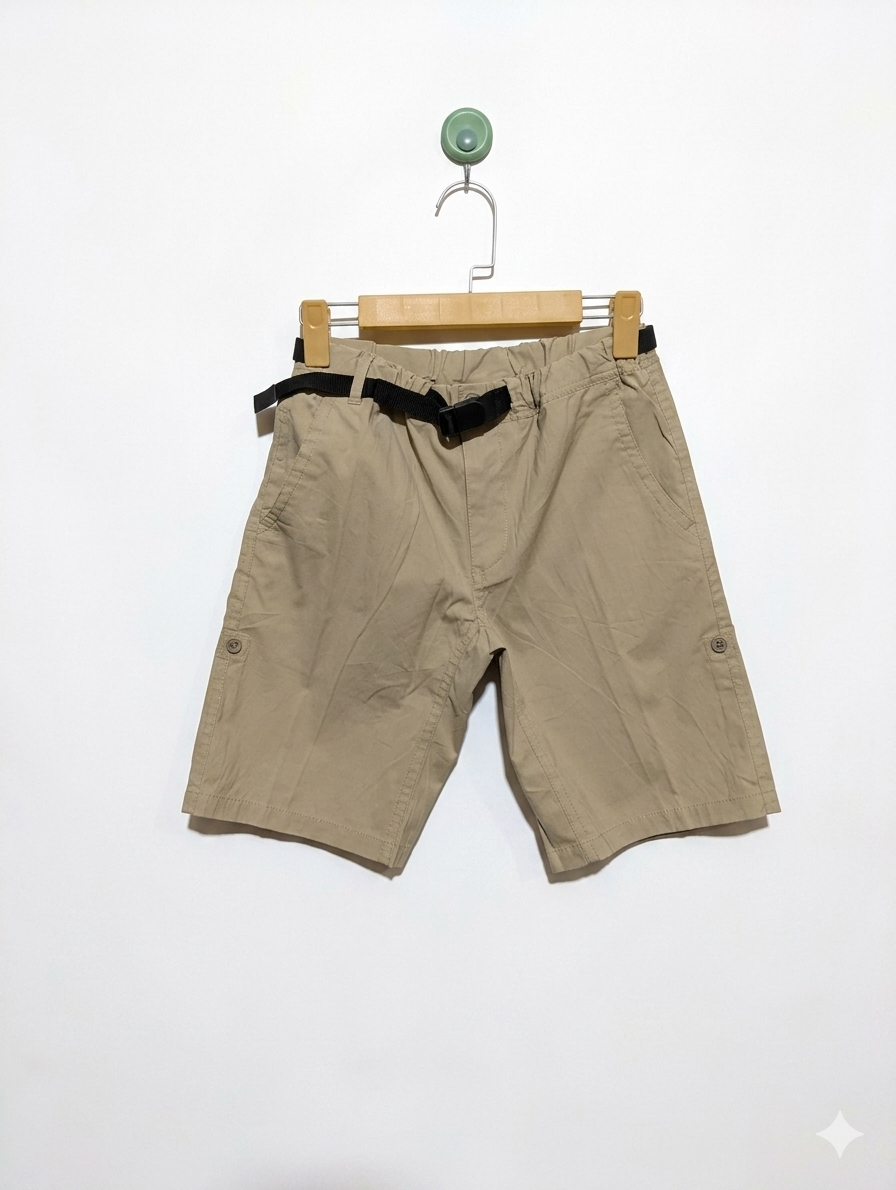 Aigle Men's/Teens Beige Utility Cargo Shorts - Size S Estimated Age 14-16 Years (Adult S) AB1
