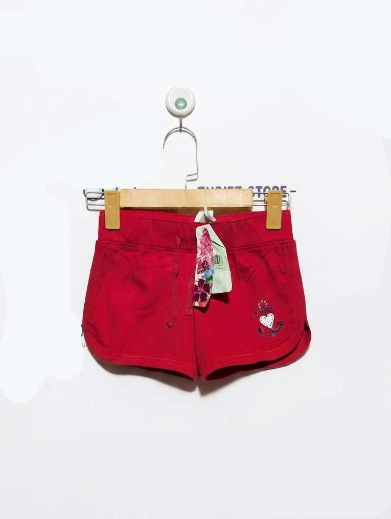 Mayoral Girls Red "Anchor" Athletic Shorts - Size Estimated Age 8 Years AB2