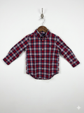 Ralph Lauren Toddler Boys' Red Plaid Long Sleeve Button-Down Shirt - Size 3T AB1