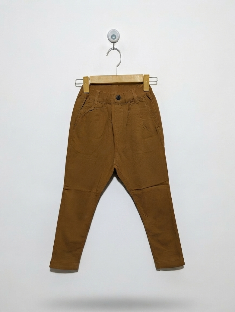 Devirock Boys Mustard Yellow Casual Pants - Size 120 (Estimated Age 6-7 Years) AB2