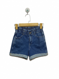 GAP Girls "Mom Jean" Dark Wash Denim Cuffed Shorts - Size Estimated Age 10 Years AB1