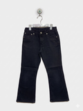 UNIQLO Kids Black Stretch Denim Flare Jeans - Size 130 Estimated Age 7-8 Years AB1