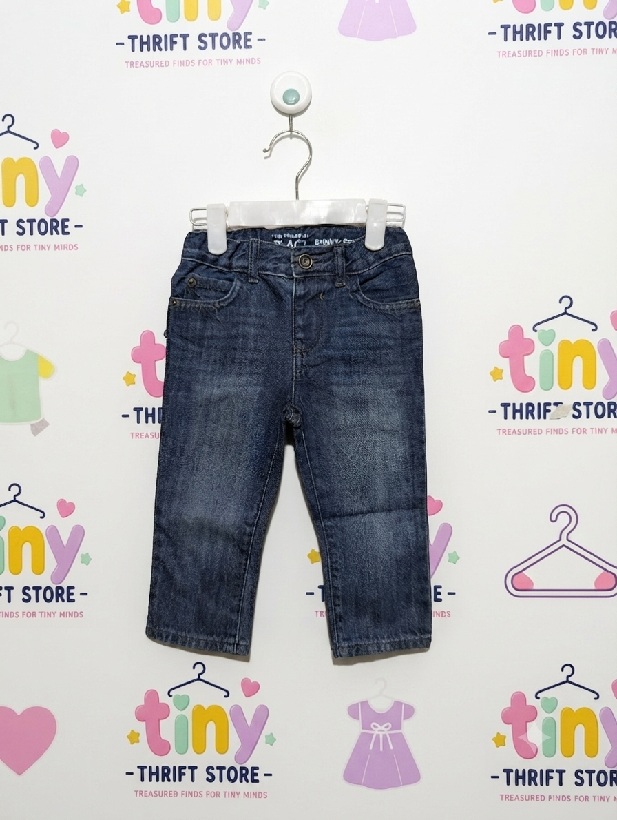 The Children's Place Boys Dark Wash Skinny Denim Jeans - Size 18-24M Estimated Age 18-24 Months AB2