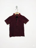 Tough Team C&A Boys Maroon Textured Polo Shirt - Size 110 (Estimated 4-5 Years) AB1