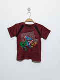 Marvel Boys Maroon "Avengers Heroes" Graphic Tee - Size 5/6 (Estimated Age 5-6 Years) AB2