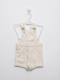 Primark Baby Girls White and Pink Striped Denim Overalls - Size Estimated Age 18 to 24 Months AB2