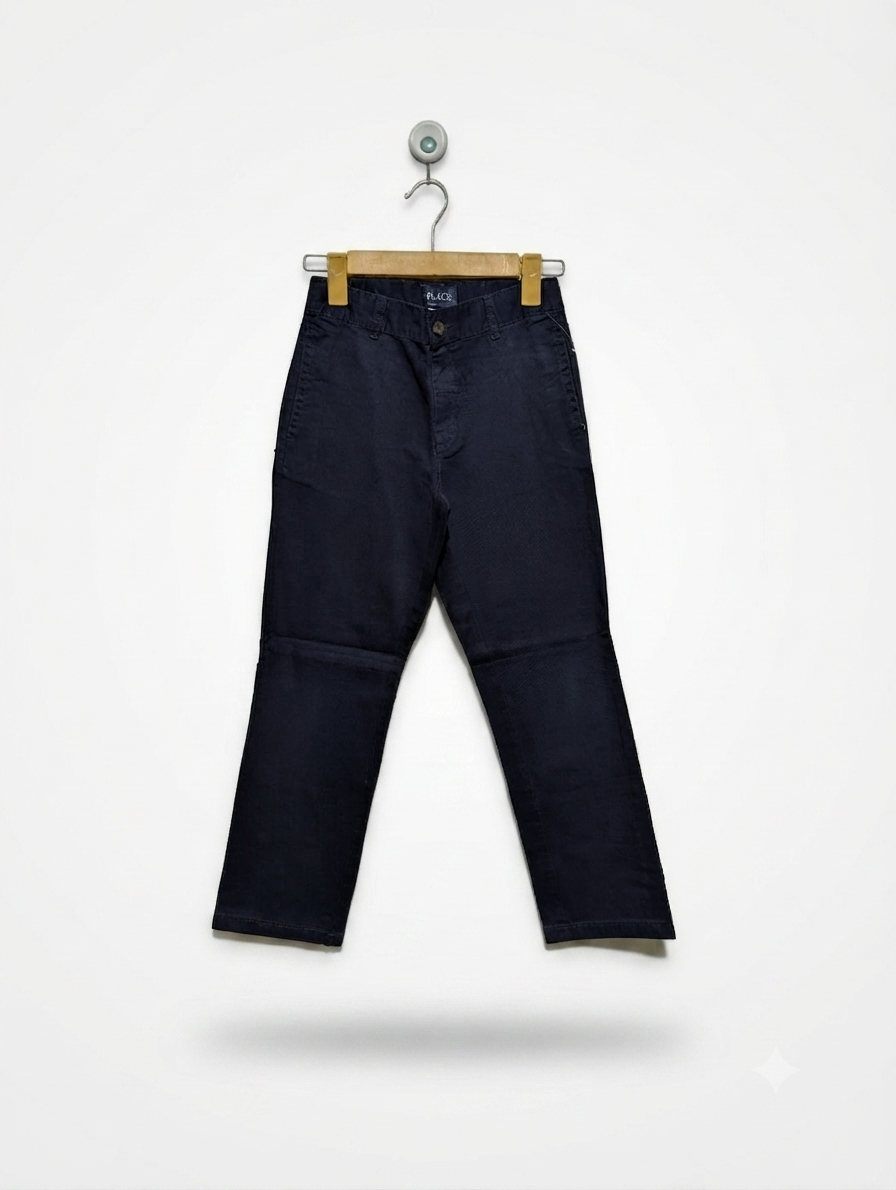 The Children's Place Boys Navy Blue Classic Chino Pants - Size 8 (Estimated Age 8 Years) AB2