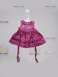 American Princess Baby Girls Magenta Sequin Ruffle Party Dress - Size Estimated Age 6 Months AB2