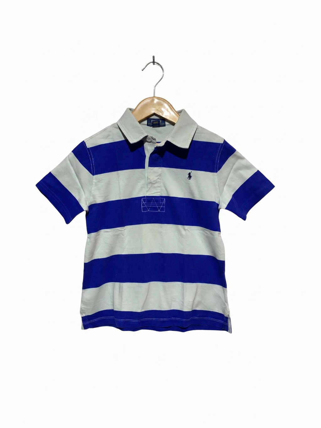 Polo Ralph Lauren Boys Striped Cotton Polo Shirt - Size 6 (Estimated 5-6 Years) AB1