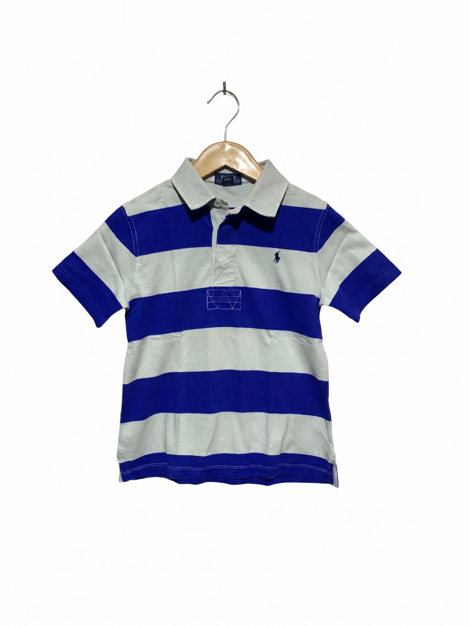 Polo Ralph Lauren Boys Striped Cotton Polo Shirt - Size 6 (Estimated 5-6 Years) AB1