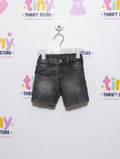 Kids Brand Boys Charcoal Grey Denim Casual Shorts - Size 80 CM Estimated Age 9-12 Months AB2