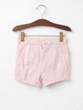 H&M Baby Girls Soft Pink Cotton Shorts (12-18 Months) - AB1