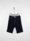 Boys Dark Wash Comfort Waist Denim Shorts - Size 130 (Estimated Age 7-8Y) AB1