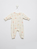 Angel Dear Unisex Baby Off-White "Toast Characters" Long Sleeve Romper - Size Estimated Age 0-3 Months AB2