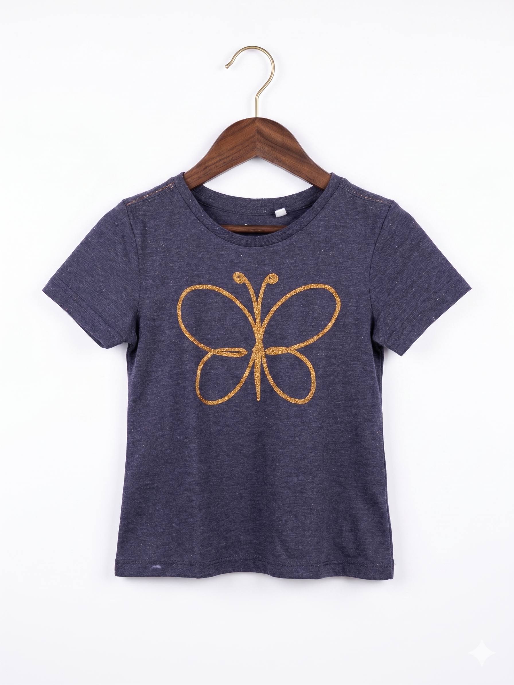 C&A Palomino Toddler Girls Glitter Butterfly T-Shirt - Size 2-3 Years AB1