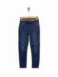 Tommy Hilfiger Girls Signature Elastic Waist Medium Wash Denim Jeggings - Size Estimated Age 8-10 Years AB1