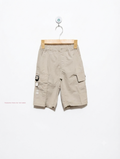 GU Boys Beige Cargo Casual Summer Shorts - Size 130, Estimated Age 7-8 Years AB2