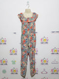 Primark Girls Multi-Color Floral Print Ruffle Jumpsuit - Size Estimated Age 9-10 Years AB2