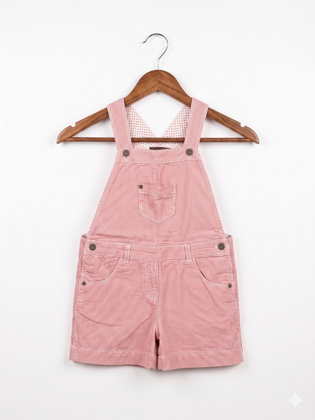 Bout'chou Toddler Girls Red Striped Dungaree Shorts - Size 3 Years AB1