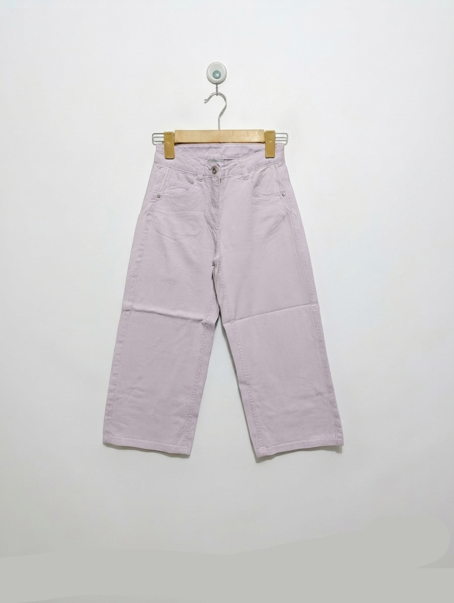 Alive Girls Pastel Lilac Wide-Leg Pants - Size 134 CM Estimated Age 9 Years AB2