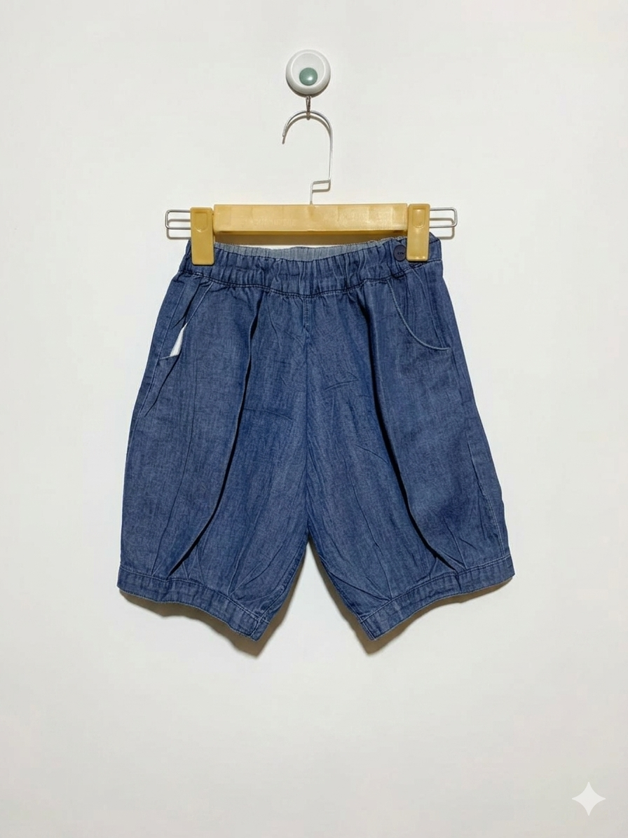 Seraph Girls Medium Wash Denim Culotte Shorts - Size Estimated Age 6–7 Years AB1