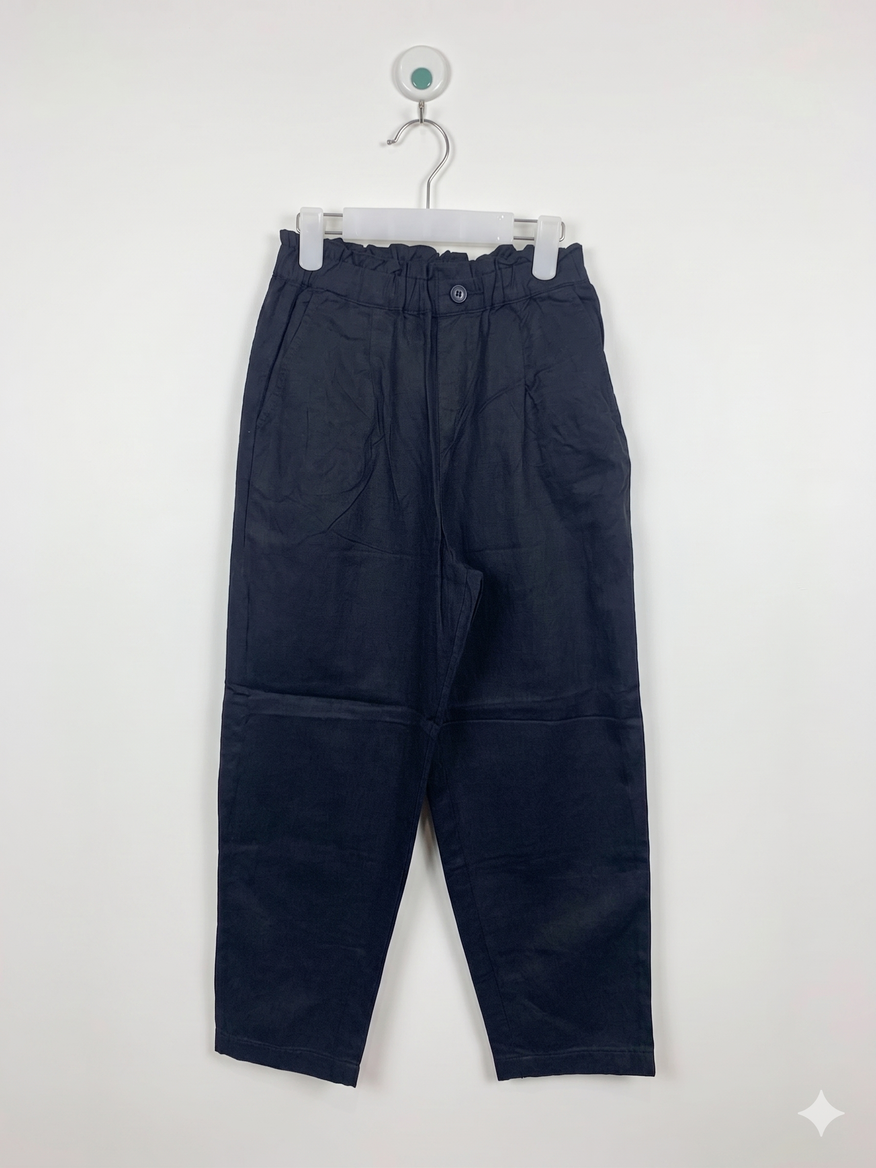 UNIQLO Kids Black Relaxed Fit Tapered Easy Pants – Size Estimated Age 7-9 Years AB1
