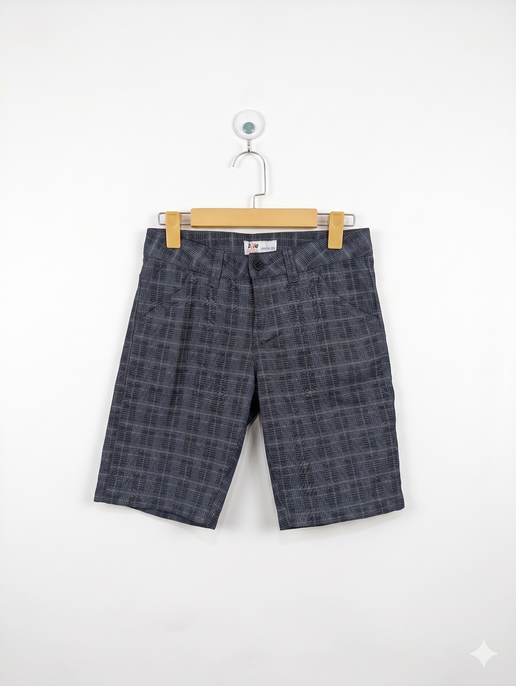 Billabong Girls Grey Plaid Cargo Fit Walkshorts - Size 14 Estimated Age 12-14 Years (159-164 CM) AB1