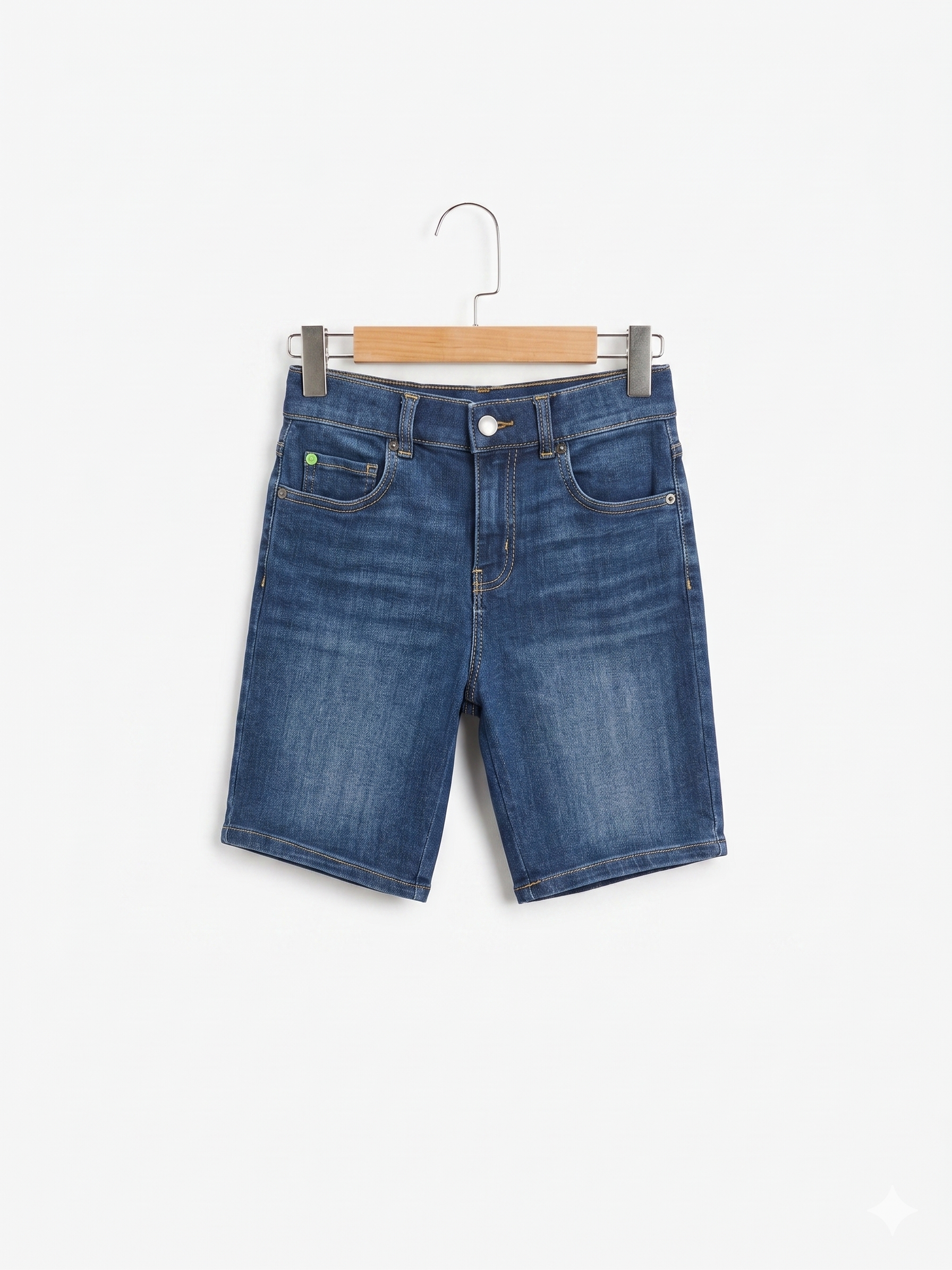 Wonder Nation Boys Dark Wash Straight Denim Shorts - Size Estimated Age 10 Years AB1